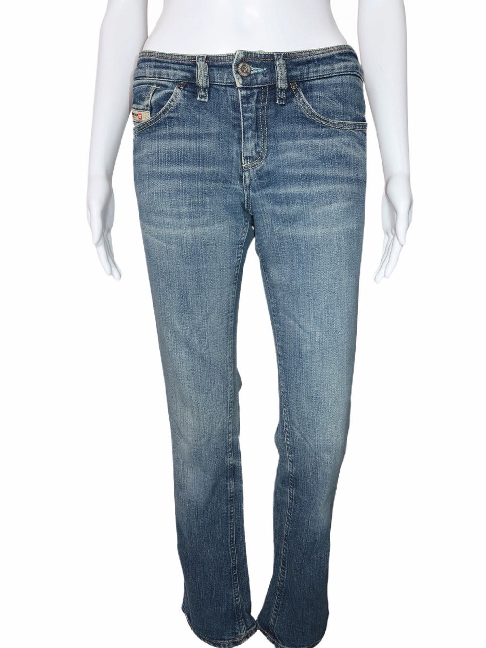 Diesel Women's Boot Cut Jeans - Faded Blue Denim